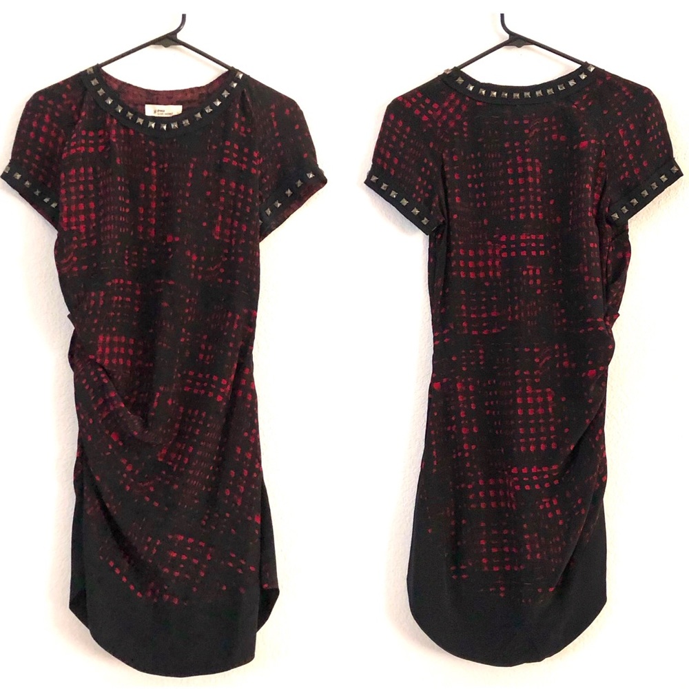 Isabel Marant Etoile Trash Rouge Silk Dress Sz. 1 - Picture 9 of 16